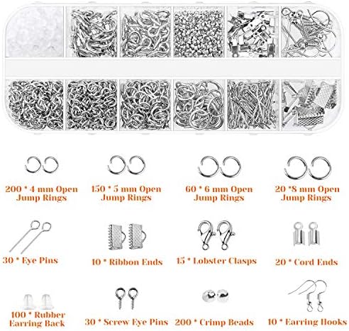 Audab Jewelry Making Kit with Tools, Wires, Charms and Findings for Jewelry Making and Repair - Image 4