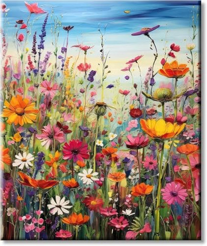 88iiAii Paint by Numbers Kit for Adults Beginner, Painting by Number Flowers with 3 Brushes and Acrylic Can Be Used As A Gift Or Wall Decoration, with Gift Box(16x20 Inch) by Unknown