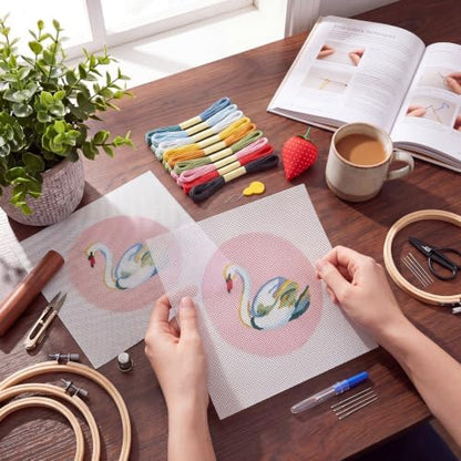 XunYee Needlepoint Canvas Kit, Swan - Image 4