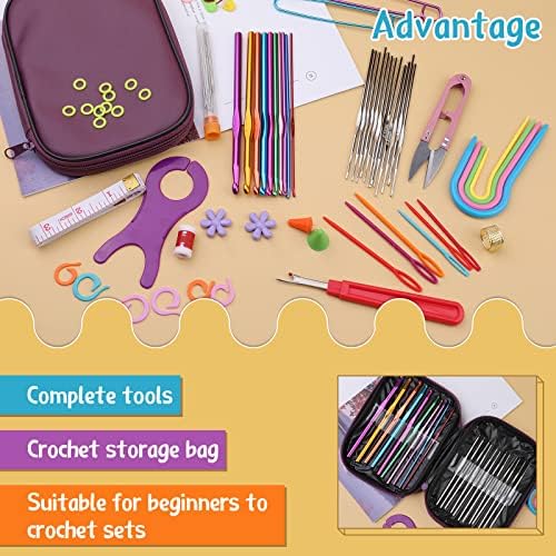 IMZAY 110 Pcs Crochet Hooks Set 0.6–6.5mm Crochet Needles for Yarn - Image 5
