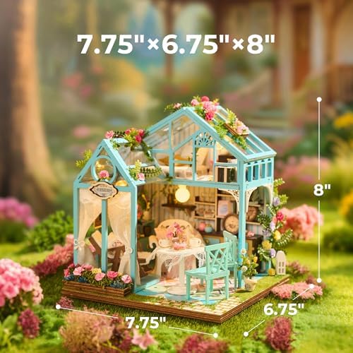 BenBen DIY Miniature House Kit, Mini House Building Kit for Adults, Model Craft Kits with Furniture, Tiny Dollhouse Diorama to Build for Hobbies, Gifts for Family and Friends(Garden Tea House) - Image 5