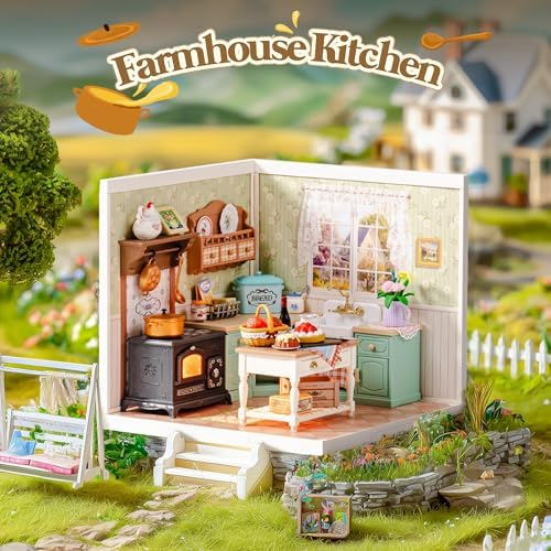 ROBOTIME Super Creator DIY Mini House Building Kit - Farmhouse Kitchen - Image 3