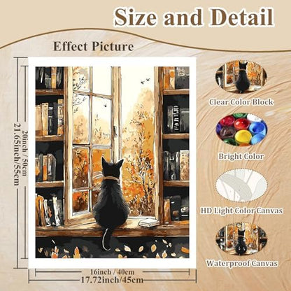 Fall Paint by Numbers Kit for Adults, Paint by Number for Adults 16x20 Inch - Image 4