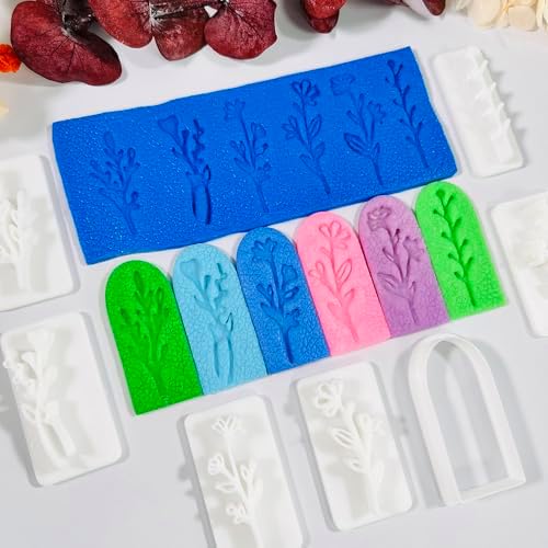 Xaekicr A1-4-9B-Handmade Jewelry Pendant Crafting Kit,Flower Plastic Molds Set, DIY Polymer Clay Printing Tools - Image 4