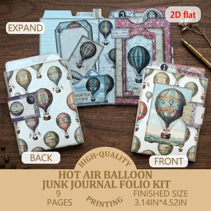 Mini Junk Journal Project,Folio Booklet Craft Kit, Junk Journal Kit, Scrapbooking Supplies, Journaling Decor, Mini Folio Writer Folder Project, Arts & Crafts Gifts, Handmade Decor Accessories - Image 2