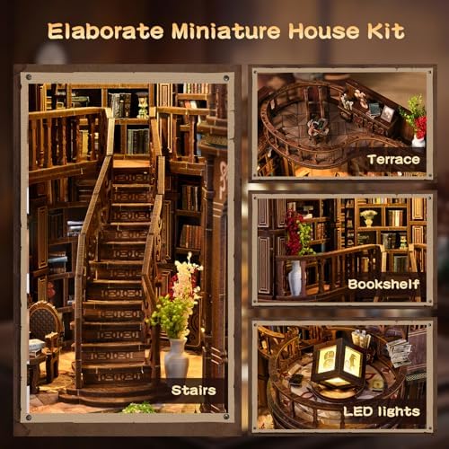 Book Nooks for Adults, DIY Miniature Dollhouse BookNook Kit-Dream Booktore - Image 4