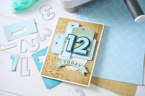 Sizzix Thinlits Die Set, This or that 2 inch Numbers by 49 and Market, 20 Cutting Dies - Image 4