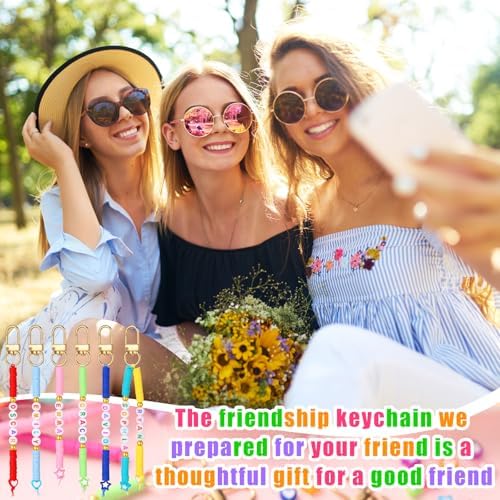 Ferreve 4948 Pcs Friendship Keychain Making Kit Clay Beads Bag Charms, Cute - Image 4