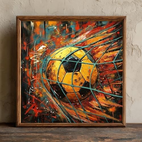 CRZMODE Soccer Paint by Numbers Kit for Adults, Soccer Paint by Numbers for Adults, Acrylic Painting Crafts for Home Decor Gift (16x16inch) - Image 3