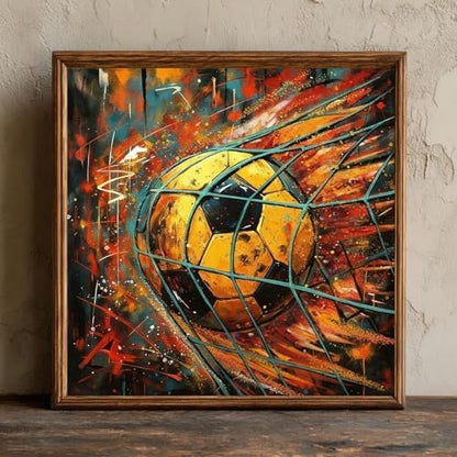 CRZMODE Soccer Paint by Numbers Kit for Adults, Soccer Paint by Numbers for Adults, Acrylic Painting Crafts for Home Decor Gift (16x16inch) - Image 3
