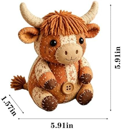 Patchwork Mouse DIY Sewing Kit for Adults & Beginners (Highland Cattle) - Image 2