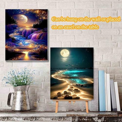 VIGEGU 4 Pack Paint by Numbers Kit for Adults Beginner with Frame - Image 2