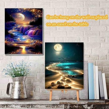 VIGEGU 4 Pack Paint by Numbers Kit for Adults Beginner with Frame - Image 2