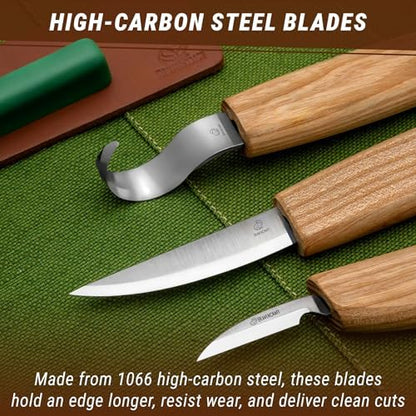 BeaverCraft S13 Wood Carving Tools Set for Spoon Carving 3 Knives Wood Carving Kit for Beginners Hook Knife Wood Carving Right-Handed Spoon Carving Whittling Knives (S13 Right-Handed) - Image 5