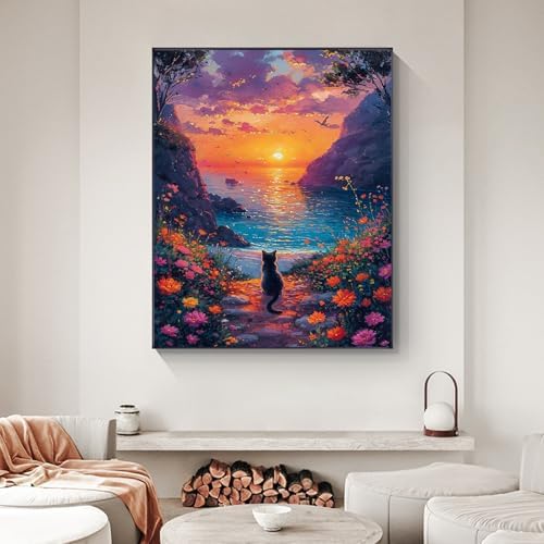 Sunset Paint by Numbers Kit for Adults Beginner Without Frame 16x20 IN - Image 2