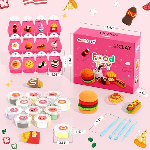 Aestd-ST Air Dry Clay Kit - Food Toy Theme, Modeling Clay for Kids - Image 2