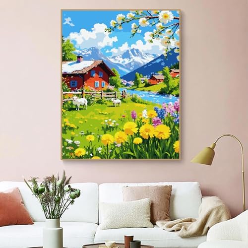 ZRIZQ Mountain Paint by Numbers Kit for Adults Beginner,Landscape,16x20 - Image 3
