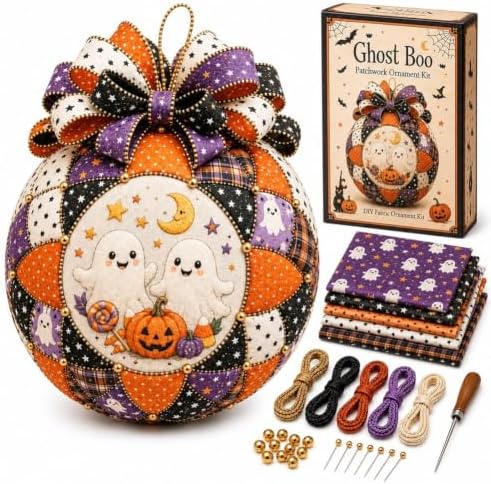Christmas Classics Patchwork Ornament DIY Kit, Holiday Decorations (ghost) by Unknown