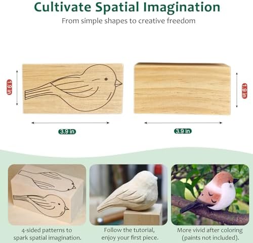 Wood Carving Kit for Beginners, Essential Wood Whittling Kit for Beginners, Knife Tools Accessories, Balsawood and Basswood Blocks, Bird Carving Video Tutorial, DIY Kits for Adults Hobbies - Image 4