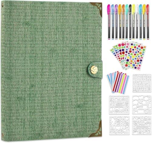 ZEEYUAN Scrapbook Photo Album PU Leather Scrap Book Mothers Day Gifts for Mom Valentines Couples Gift Vintage Family Scrapbook Memory Photo Book 60 Black Pages by ZEEYUAN