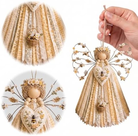 Fabric Angel Wall Hanging Kit, DIY Macrame Craft for Adults Beginners - Image 2