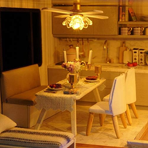 JTLB Wooden DIY Assembly Cabin Natural Wood Home Decor Ornament Easy to Assemble Colorful Decorative House Kit with User Manual for Friends Family Classm (Time Apartment) - Image 4