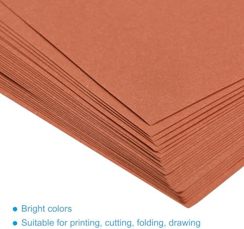 MECCANIXITY 100 Sheets Origami Paper Double Sided Dark Orange 6x6 Inch Square Sheet for Art Craft Project, Beginners, Gifts Decor - Image 4