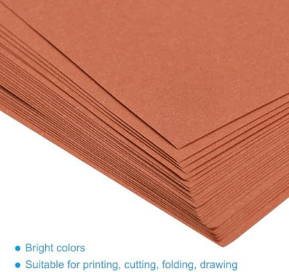 MECCANIXITY 100 Sheets Origami Paper Double Sided Dark Orange 6x6 Inch Square Sheet for Art Craft Project, Beginners, Gifts Decor - Image 4