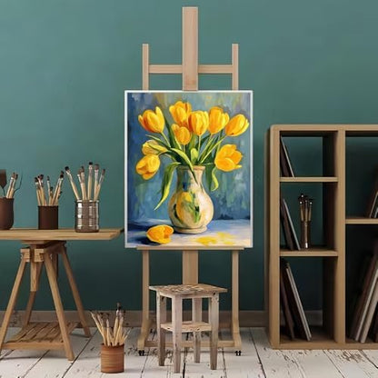 Natuyalo Paint by Numbers for Adults Beginner, Flowers Paint by Number Kits on Canvas Vase DIY Acrylic Painting Color by Numbers for Home Wall Decor 16x20 inch - Image 2
