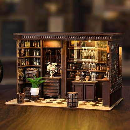 ISSEVE Book Nook Kit, Miniature House Kit Dollhouse Booknook Kit for Adults - Image 5