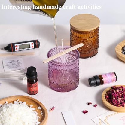 DARJEN Candle Making Kit for Beginners, 2 Jars Soy Wax Scented DIY Set - Image 5