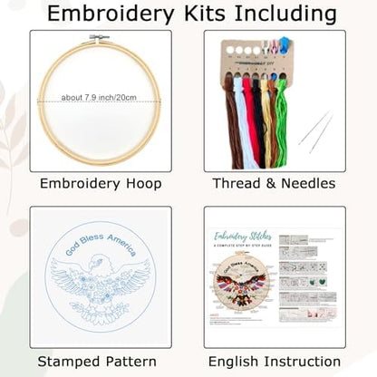 Nuberlic Embroidery Kits for Beginner Adults,God Bless - Image 6