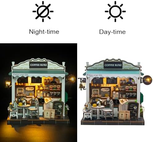 Miniature Dollhouse Kit, DIY Mini House Making Kit w/LED for Adults - Image 6