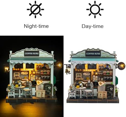Miniature Dollhouse Kit, DIY Mini House Making Kit w/LED for Adults - Image 6