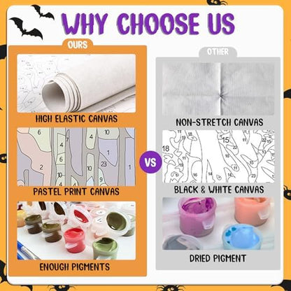 hkejoi Ghost Paint by Numbers Kit for Adults, 16x20 in - Image 5