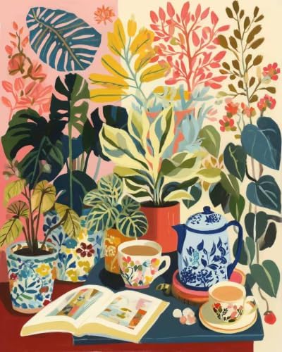 TELMOXA Plant Paint by Numbers Kit for Adults, 16x20 in by Unknown