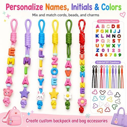 36Pcs Large Letter Beads Kit, Paracord Keychain Bag Charms - Image 6
