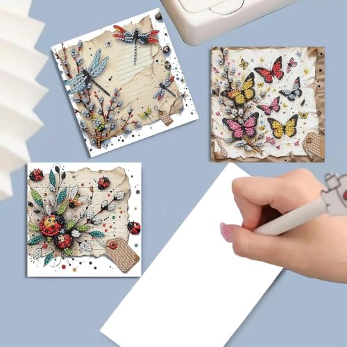 MaiYiYi 6 Pack DIY Frog Diamond Painting Greeting Cards Kit - Image 3