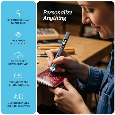 EtchMate Engraving Pen for Metal, Wood, Glass, Plastic & All Materials - Image 2