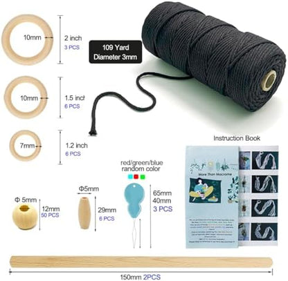 Macrame Kit for Adults Beginner DIY Craft Kits with Instruction + Video - Image 2