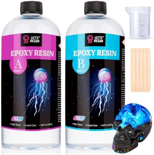 LET'S RESIN 1/2 Gallon Epoxy Resin,Crystal Clear Resin Epoxy Kit for Crafts by LETSRESIN