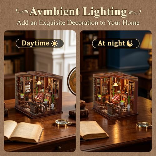 SUNNINO Book Nook Kits for Adults, DIY Miniature Dollhouse Kit - Image 6