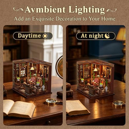 SUNNINO Book Nook Kits for Adults, DIY Miniature Dollhouse Kit - Image 6