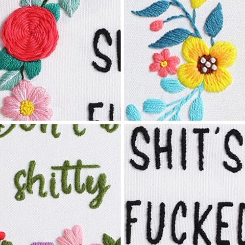 Louise Maelys 3 Sets Funny Embroidery Kits for Beginners - Image 4