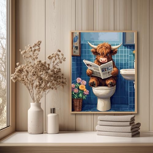 Reivworl Cow Paint by Numbers Kit for Adults Beginner 16×20 inch - Image 2