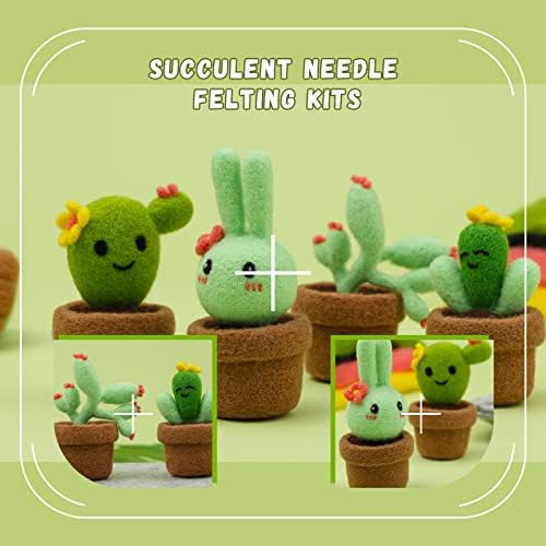 LOKUNN Needle Felting Kit, Cactus Needle Felting Starter Kit - Image 6