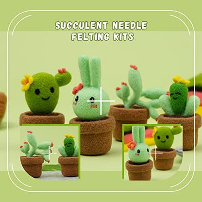 LOKUNN Needle Felting Kit, Cactus Needle Felting Starter Kit - Image 6
