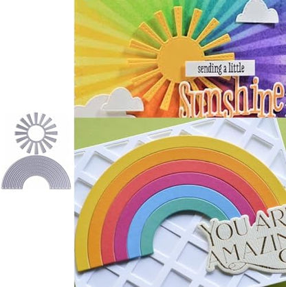 Rainbow Cutting Dies Sun Die Cuts Metal Embossing Stencils Template Mould for Making Card DIY Scrapbooking Photo Album Decorative (Large Size) - Image 4