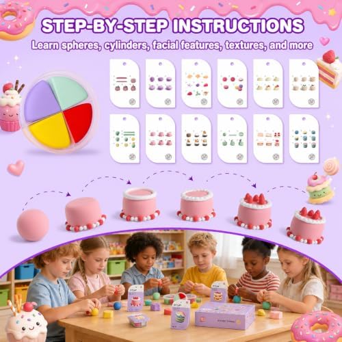 Air Dry Clay Kit -12 Desserts Modeling Clay for Kids Arts and Crafts - Image 4