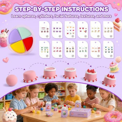 Air Dry Clay Kit -12 Desserts Modeling Clay for Kids Arts and Crafts - Image 4